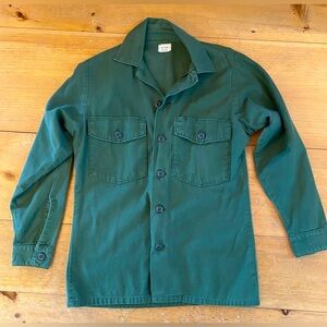 Vintage US Military Button-down Cotton Shirt, Vietnam Era, Size 14.5